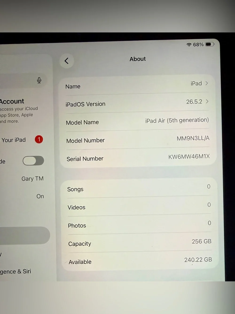 Apple iPad Air 5th Generation 264 GB WiFi Only